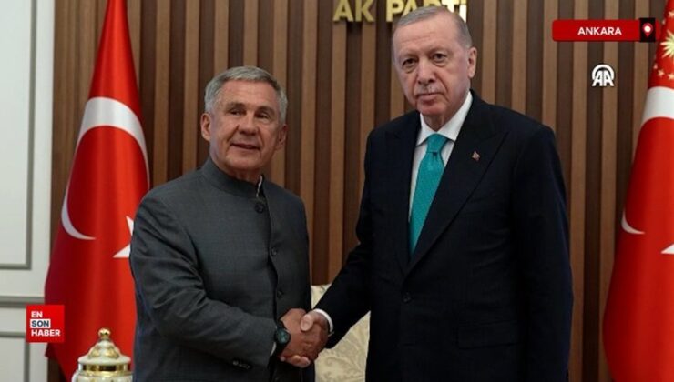 Cumhurbaşkanı Erdoğan, Tataristanlı mevkidaşı Minnihanov’u ağırladı
