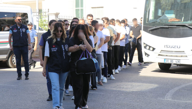 Denizli’de eskort ilanıyla 11 milyon dolandıran 17 kuşkulu tutuklandı