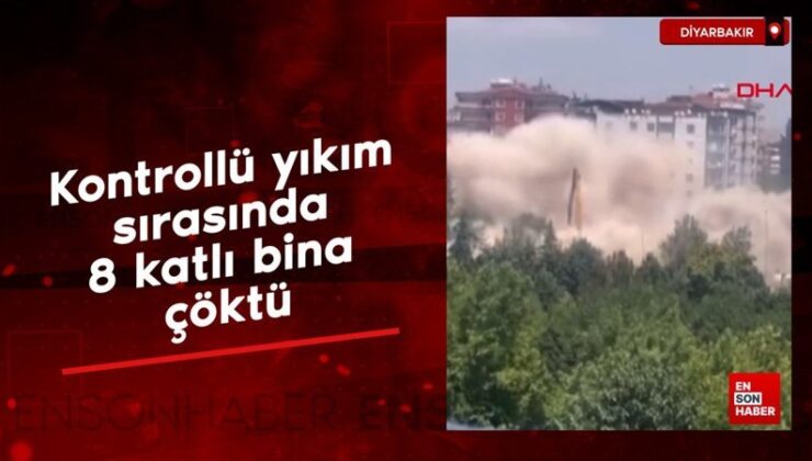Diyarbakır’da denetimli yıkım sırasında 8 katlı bina çöktü
