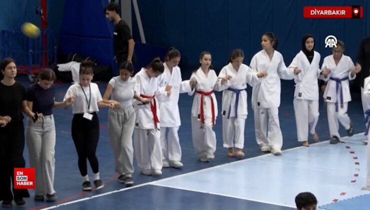 Diyarbakır’da evvel karate sonra halay çekildi