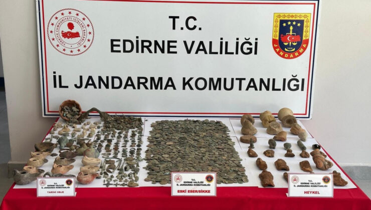 Edirne’de 4 bin 564 kesim tarihi eser yakalandı