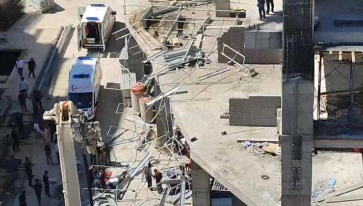 Elazığ’da inşaat iskelesi çöktü: 2 emekçi yaralandı