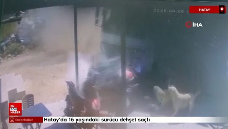 Hatay’da 16 yaşındaki şoför dehşet saçtı: Kamyon fırına daldı