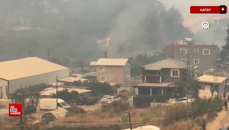 Hatay’da yerleşim yerlerine yakın ormanlık alanda yangın çıktı