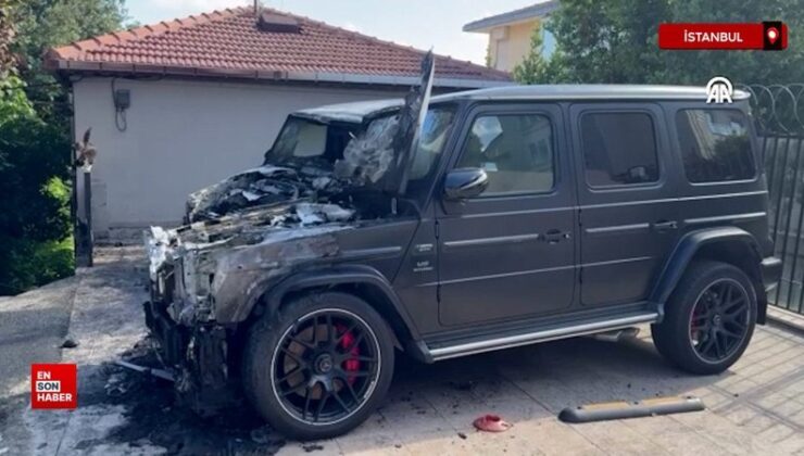 İstanbul Sarıyer’de iki cipin kundaklanma anı