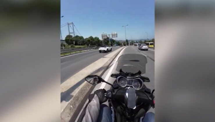 İstanbul Üsküdar’da karşıt tarafta araç kullanan bayan şoföre ceza kesildi