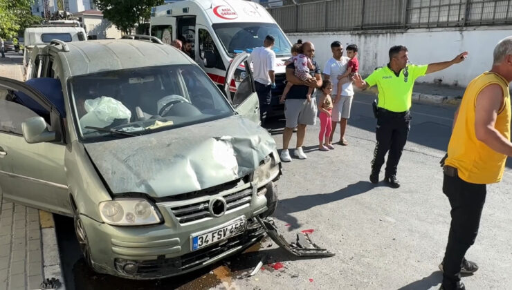 İstanbul’da çocuğu kötüleşti, kaza yaptı