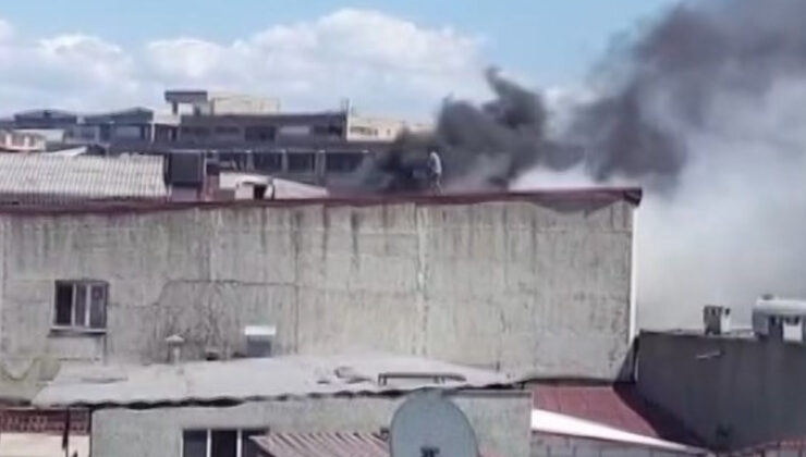 İstanbul’da iş merkezinde çıkan yangın paniğe sebep oldu