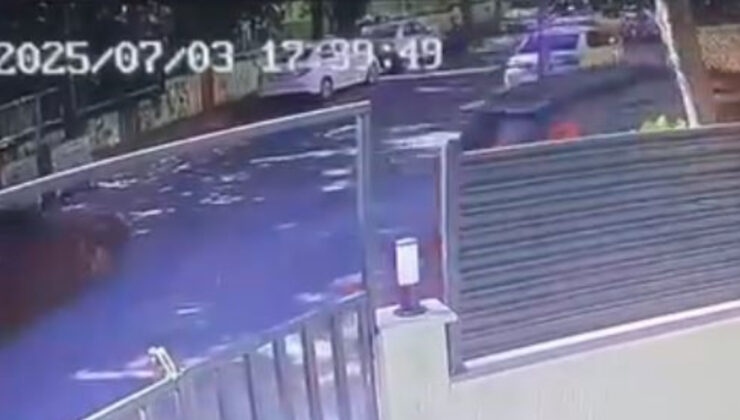 İstanbul’da kaza yapan motosikletli bu türlü savruldu