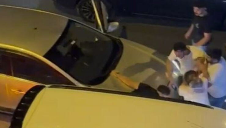 İstanbul’da tartıştığı sürücüyü iki aracın ortasına alıp darbetti