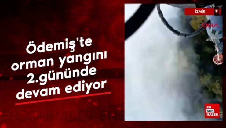 İzmir Ödemiş’teki orman yangını 2’nci gününde