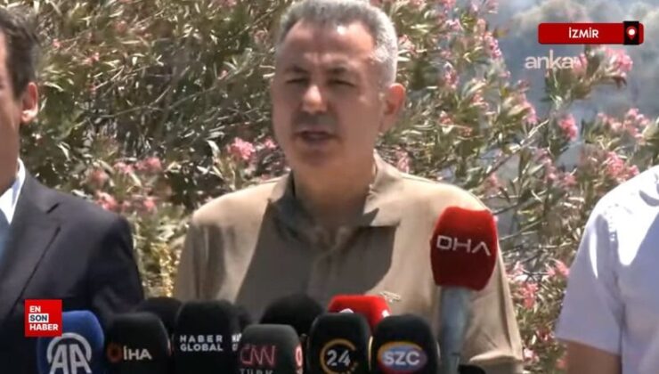İzmir Valisi son durumu açıkladı: Yangın otobanın olduğu noktada sıkıştırıldı