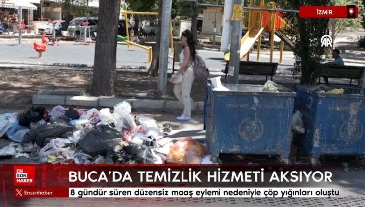 İzmir’de 8 gündür süren sistemsiz maaş hareketi nedeniyle çöp yığınları oluştu