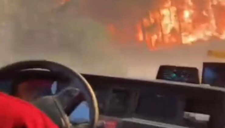 İzmir’de alevlerin ortasında kalan orman grubu kurtulmak için saniyelerle yarıştı