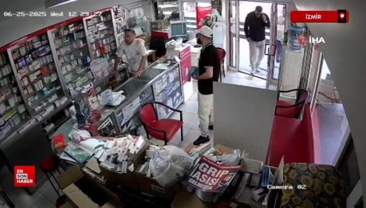 İzmir’de eczaneye yumurtalı hücum