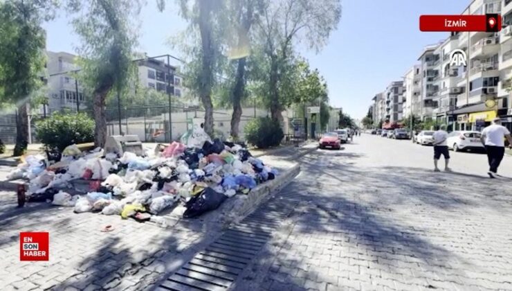 İzmir’de paklık araçları arızalanınca birtakım noktalarda çöp yığınları oluştu