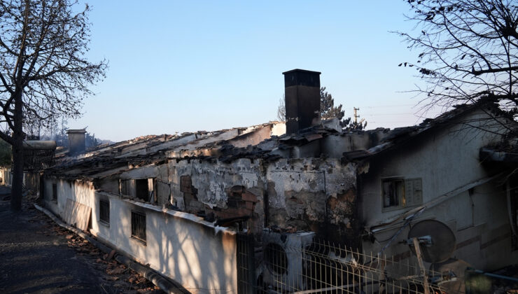 İzmir’deki orman yangınında meskenler ziyan gördü