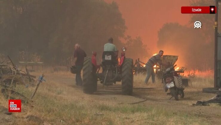 İzmir’in Ödemiş ilçesindeki orman yangınına müdahale sürüyor