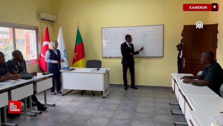 Kamerun’da askeri çalışana yönelik Türkçe kurslarında birinci ders başladı