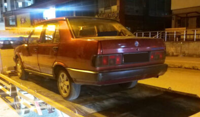 Kastamonu’da drift atan ehliyetsiz şoförün aracı trafikten men edildi