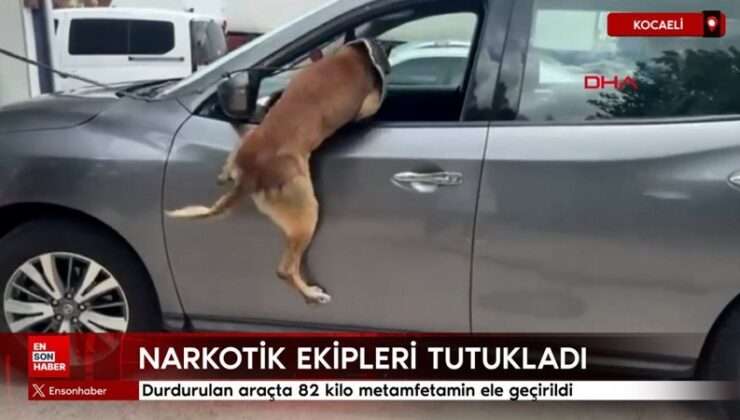 Kocaeli’de durdurulan araçta 82 kilo metamfetamin ele geçirildi