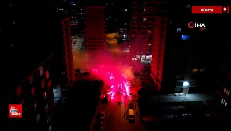 Konya’da kız isteme merasimi şenliğe dönüştü: Meşaleli gösteri gündem oldu