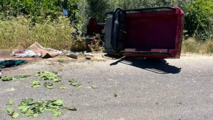 Manisa’da bağdan dönen bayanlar kaza yaptı: 1 meyyit