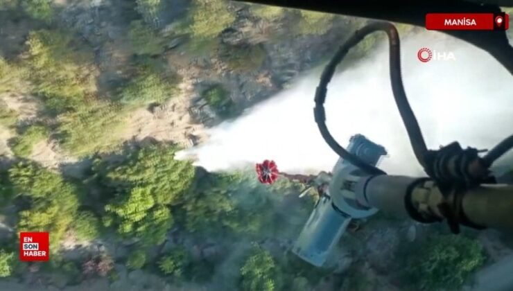 Manisa’daki orman yangını ikinci gününde: Söndürme çalışmaları sürüyor