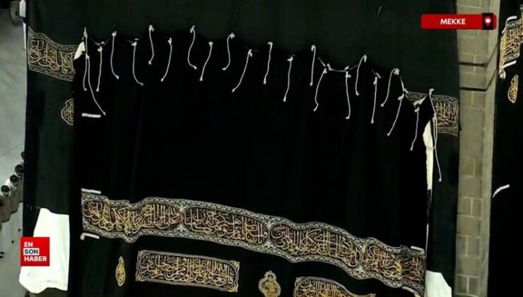 Mekke’de Kabe’nin örtüsü değiştirildi