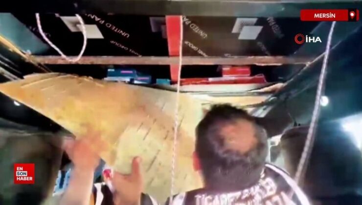 Mersin Limanı’nda 2,5 milyon liralık kaçak tütün ele geçirildi