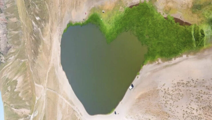 Nemrut’un simgesi susuz kaldı: Kalp Gölü biçimini kaybediyor