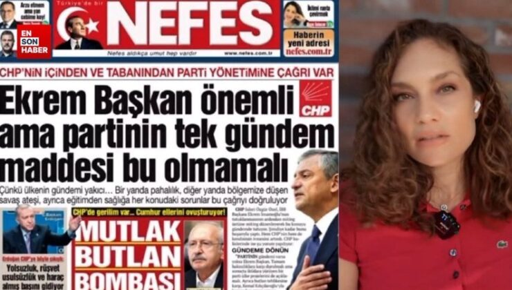 Nevşin Mengü, müellifi olduğu Nefes’in manşetine reaksiyon gösterdi