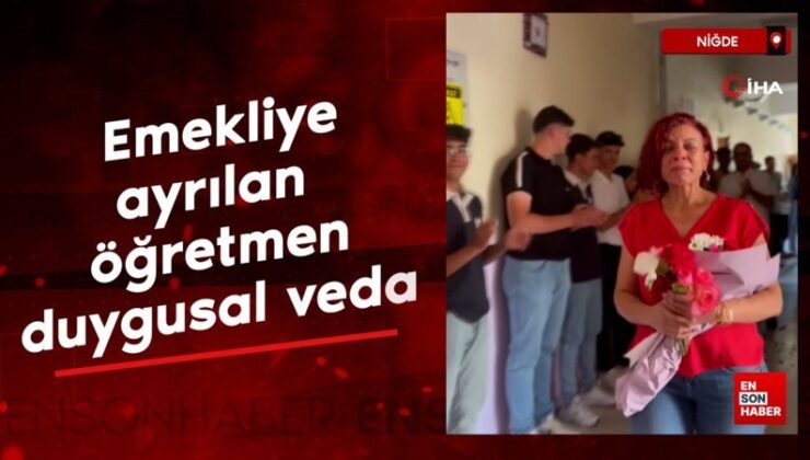 Niğde’de emekliye ayrılan öğretmene duygusal veda
