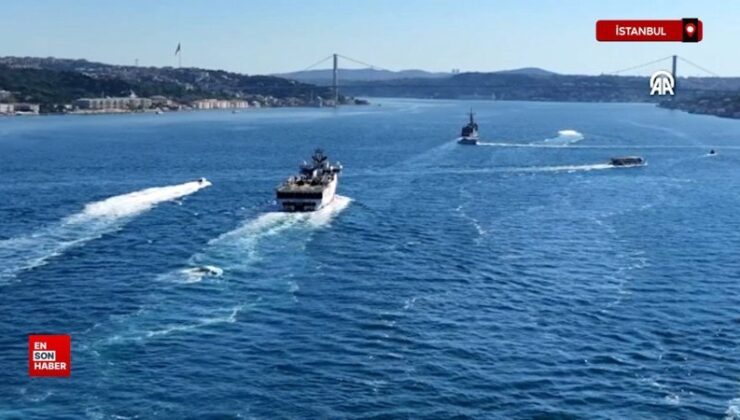 Oruç Reis Sismik Araştırma Gemisi, İstanbul Boğazı’ndan geçiyor