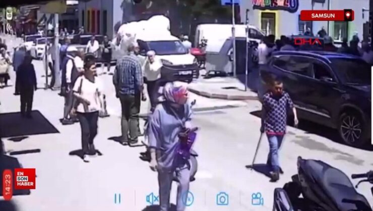 Samsun’da hengameye müdahale eden polise saldırdı