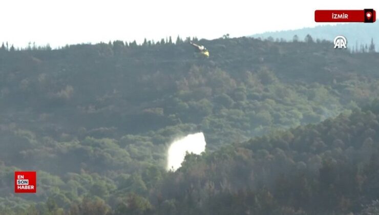 Seferihisar ve Menderes’te yangına müdahale sürüyor