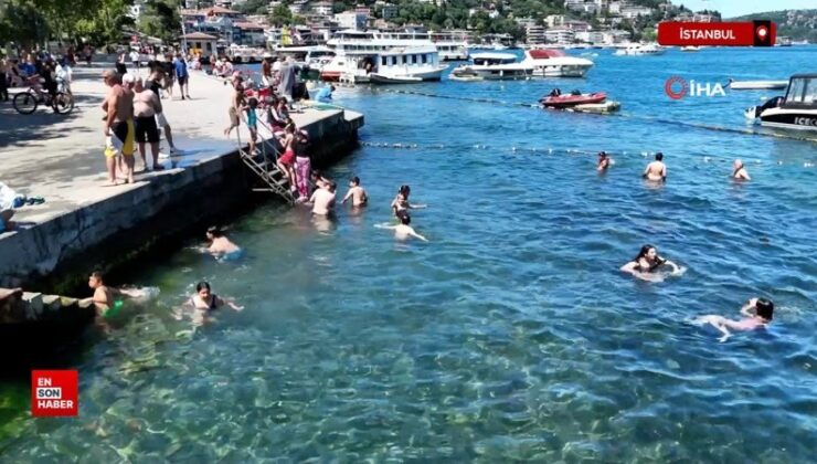Sıcak havadan bunalan İstanbullular Boğaz’da serinledi