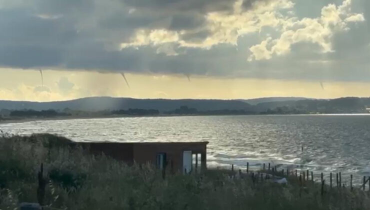 Sinop açıklarında çok sayıda hortum korkuttu