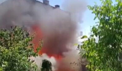 Sivas’ta müstakil mesken alev alev yandı