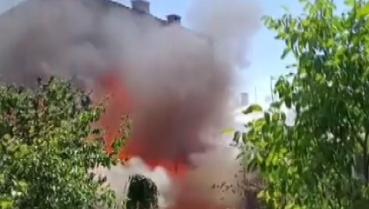 Sivas’ta müstakil mesken alev alev yandı