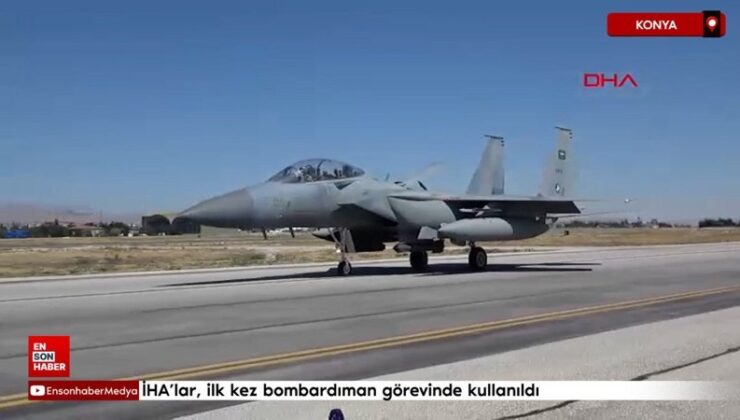 Tatbikatta İHA’lar, birinci sefer bombardıman vazifesinde kullanıldı