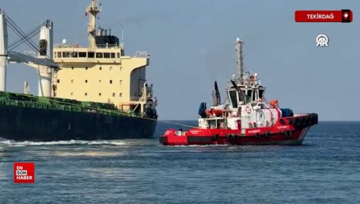 Tekirdağ’da karaya oturan gemiyi kurtarma çalışmalarına yarın devam edilecek