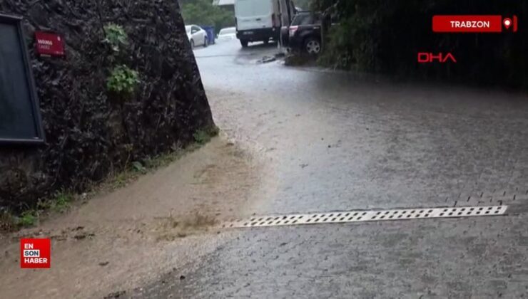 Trabzon’da sağanak yağış su taşkınlarına neden oldu