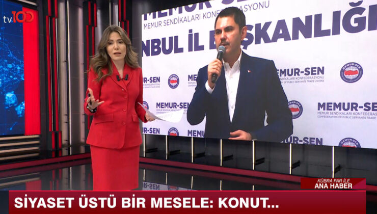 tv100 canlı yayınında Kübra Par’dan Murat Kurum’un kiralık konut projesine dayanak