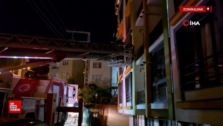 Zonguldak’ta apartman dairesinden yükselen duman paniğe neden oldu