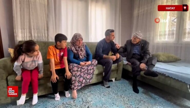 103 yaşındaki Kore gazisi Derviş Karakuş torununun torununu gördü