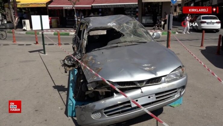 15 Temmuz gecesi tankın ezdiği araba Kırklareli’nde sergileniyor