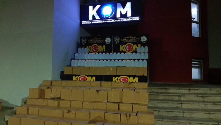 Adana’da 1 ton 690 litre kaçak etil alkol ele geçirildi