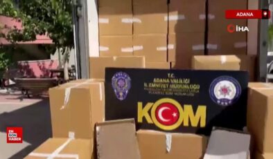 Adana’da 17 milyon TL pahasında kaçak sigara ele geçirildi