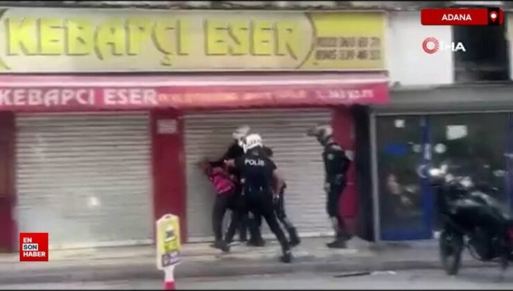 Adana’da elinde bıçakla rahatsızlık veren şahıs etkisiz hale getirildi